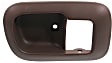 2-Piece Kit Front, Passenger Side Interior Door Handle Kit, Brown, With door lock button, 4-Door, Mini Passenger Van, Includes (1) Door Handle Trim and (1) Interior Door Handle