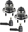 2-Wheel Set Wheel Hub, 5 Lugs, With Bearing, With Sensor, Includes (2) Tie Rod End and (2) Wheel Hub
