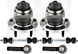 6-Piece Kit Front, Driver and Passenger Side Suspension Kit, Includes (2) Tie Rod End, (2) Sway Bar Link and (2) Wheel Hub