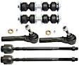 6-Piece Kit Front, Driver and Passenger Side Suspension Kit, Includes (2) Sway Bar Link and (4) Tie Rod End