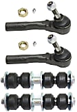 4-Piece Kit Front, Driver and Passenger Side Suspension Kit, Includes (2) Tie Rod End and (2) Sway Bar Link