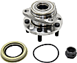 2-Wheel Set Front, Driver and Passenger Side Wheel Hub, 5 Lugs, With Bearing, Includes (4) Tie Rod End and (2) Wheel Hub