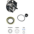 2-Wheel Set Front, Driver and Passenger Side Wheel Hub, 5 Lugs, With Bearing, Includes (4) Tie Rod End and (2) Wheel Hub