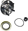 2-Wheel Set Front, Driver and Passenger Side Wheel Hub, 5 Lugs, With Bearing, Includes (2) Tie Rod End and (2) Wheel Hub