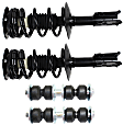 4-Piece Kit Front, Driver and Passenger Side Suspension Kit, Includes (2) Sway Bar Link and (2) Shock Absorber and Strut Assembly