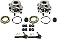 6-Piece Kit Front, Driver and Passenger Side Suspension Kit, Includes (2) Tie Rod End, (2) Sway Bar Link and (2) Wheel Hub