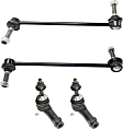 4-Piece Kit Front, Driver and Passenger Side Suspension Kit, Includes (2) Tie Rod End and (2) Sway Bar Link