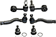 6-Piece Kit Front, Driver and Passenger Side Suspension Kit, Includes (2) Ball Joint, (2) Sway Bar Link, and (2) Tie Rod End
