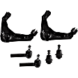 6-Piece Kit Front, Driver and Passenger Side, Upper Control Arm Kit, Includes (2) Control Arm, (2) Tie Rod End and (2) Ball Joint