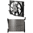 2-Piece Kit Radiator, Heavy Duty Cooling, includes Radiator Fan