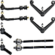 8-Piece Kit Front, Driver and Passenger Side, Upper Control Arm Kit, Includes (2) Control Arm, (2) Sway Bar Link, and (4) Tie Rod End
