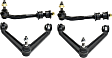 4-Piece Kit Front, Driver and Passenger Side, Upper Control Arm Kit, Includes (2) Control Arm and (2) Sway Bar Link
