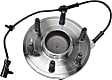 2-Wheel Set Front, Driver and Passenger Side Wheel Hub, 6 Lugs, With Bearing, With Sensor, RWD, Includes (2) Wheel Hub and (2) Tie Rod End