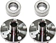 2-Wheel Set Front Wheel Hub, 5 Lugs, With Bearing, Includes (2) Wheel Hub and (2) Wheel Bearing