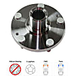 2-Wheel Set Front Wheel Hub, 5 Lugs, With Bearing, Includes (2) Wheel Hub and (2) Wheel Bearing