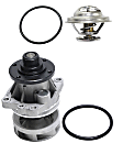 2-Piece Kit Water Pump, New, Includes (1) Thermostat and (1) Water Pump