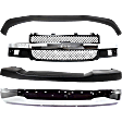4-Piece Kit, Front Bumper, Chrome, Includes (1) Bumper, (1) Bumper Cover, (1) Grille, and (1) Valance