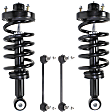 4-Piece Kit Rear Suspension Kit, Includes (2) Sway Bar Link and (2) Shock Absorber and Strut Assembly