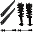 6-Piece Kit Front and Rear Suspension Kit, Includes (2) Sway Bar Link and (4) Shock Absorber and Strut Assembly