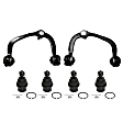 6-Piece Kit Front, Driver and Passenger Side, Upper Control Arm Kit, Includes (4) Ball Joint and (2) Control Arm