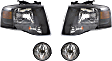 4-Piece Kit Driver and Passenger Side Halogen Headlight, With bulb(s), OE Replacement, Includes (2) Fog Light and (2) Headlight