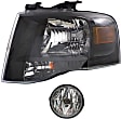 2-Piece Kit Driver Side Halogen Headlight, With bulb(s), OE Replacement, Includes (1) Fog Light and (1) Headlight