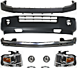 2007-2014 Ford Expedition - 9-Piece Kit Driver and Passenger Side Halogen Headlight, With bulb(s), OE Replacement, Includes (2) Bumper Cover, (2) Bumper Bracket, (1) Bumper Reinforcement, (2) Fog Light and (2) Headlight