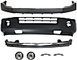 7-Piece Kit, Front, Upper and Lower Upper - Primed, Lower - Textured Bumper Cover, Includes (2) Bumper Bracket, (2) Bumper Cover, (1) Bumper Reinforcement, and (2) Fog Light