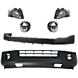 6-Piece Kit Front, Upper and Lower Upper - Primed, Lower - Textured Bumper Cover, Includes (2) Bumper Cover, (2) Fog Light, and (2) Headlight