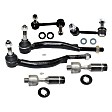 6-Piece Kit Front, Driver and Passenger Side Suspension Kit, Includes (4) Tie Rod End and (2) Sway Bar Link