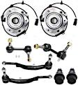 8-Piece Kit Front, Driver and Passenger Side Suspension Kit, Includes (2) Ball Joint, (2) Tie Rod End, (2) Sway Bar Link and (2) Wheel Hub