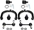 8-Piece Kit Front, Driver and Passenger Side, Upper Control Arm Kit, Includes (4) Ball Joint, (2) Control Arm, and (2) Sway Bar Link