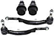 4-Piece Kit Front, Driver and Passenger Side Suspension Kit, Includes (2) Ball Joint and (2) Tie Rod End