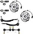 8-Piece Kit Front, Driver and Passenger Side Suspension Kit, Includes (4) Tie Rod End, (2) Sway Bar Link and (2) Wheel Hub
