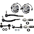 8-Piece Kit Front, Driver and Passenger Side Suspension Kit, Includes (4) Tie Rod End, (2) Sway Bar Link and (2) Wheel Hub