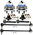8-Piece Kit Front, Driver and Passenger Side Suspension Kit, Includes (2) Ball Joint, (2) Tie Rod End, (2) Sway Bar Link and (2) Wheel Hub
