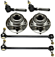 6-Piece Kit Front, Driver and Passenger Side Suspension Kit, Includes (2) Tie Rod End, (2) Sway Bar Link and (2) Wheel Hub