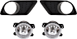 4-Piece Kit, Front, Driver and Passenger Side Halogen Fog Light, With bulb(s), For Models With Standard Type, Includes (2) Fog Light and (2) Fog Light Trim
