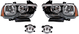 2012 Dodge Charger - 4-Piece Kit Driver and Passenger Side Halogen Headlight, With bulb(s), OE Replacement,  Includes (2) Fog Light and (2) Headlight