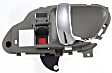 1995-2000 Chevrolet Tahoe - 4-Piece Kit Front, Driver and Passenger Side Interior Door Handle, Gray bezel with chrome lever, With door lock button, Includes (2) Door Handle Trim and (2) Interior Door Handle