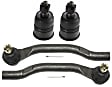 4-Piece Kit Front, Driver and Passenger Side Suspension Kit, Includes (2) Ball Joint and (2) Tie Rod End