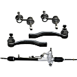 5-Piece Kit Front Suspension Kit, Includes (1) Steering Rack, (2) Tie Rod End and (2) Sway Bar Link