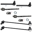 6-Piece Kit Front, Driver and Passenger Side Suspension Kit, Includes (4) Tie Rod End and (2) Sway Bar Link