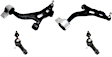 4-Piece Kit Front, Driver and Passenger Side, Lower Control Arm Kit, Includes (2) Control Arm and (2) Tie Rod End