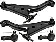 4-Piece Kit Front, Driver and Passenger Side, Lower Control Arm Kit, Includes (2) Control Arm and (2) Tie Rod End