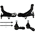 6-Piece Kit Front, Driver and Passenger Side, Lower Control Arm Kit, Includes (2) Control Arm and (4) Tie Rod End