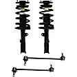 4-Piece Kit Front, Driver and Passenger Side Suspension Kit, Includes (2) Loaded Strut and (2) Sway Bar Link