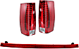 3-Piece Kit Driver and Passenger Side LED Tail Light, With bulb(s), Includes (2) Tail Light and (1) Third Brake Light