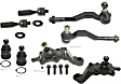 8-Piece Kit Front, Driver and Passenger Side Suspension Kit, Includes (4) Ball Joint and (4) Tie Rod End
