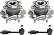4-Piece Kit Rear, Driver and Passenger Side Suspension Kit, Includes (2) Sway Bar Link and (2) Wheel Hub